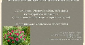 Достопримечательности, объекты культурного наследия Надцынского сельского поселения